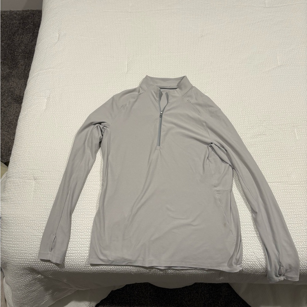 lululemon athletica Men's Gray Long Sleeve Quarter-Zip Shirt - Picture 2 of 2